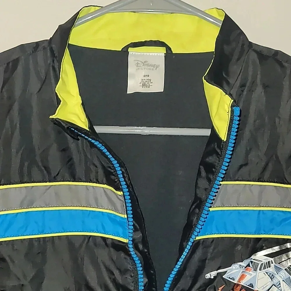 Disney Store Star Wars boys zip-up raincoat Darth Vader embroidery black LOT G